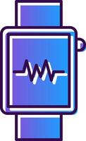 Smartwatch Gradient Filled Icon vector
