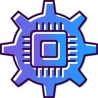 Circuit Gradient Filled Icon vector