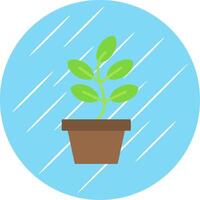 Plant Flat Blue Circle Icon vector