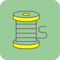 Thread Filled Yellow Icon vector