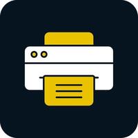 Printer Glyph Two Color Icon vector