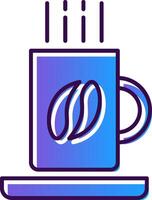 Coffee Mug Gradient Filled Icon vector