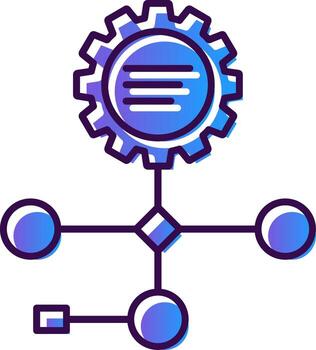 Workflow Gradient Filled Icon vector