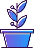 Plants Gradient Filled Icon vector