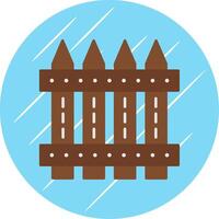 Fence Flat Blue Circle Icon vector