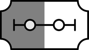 maquinilla de afeitar espada lleno medio cortar icono vector