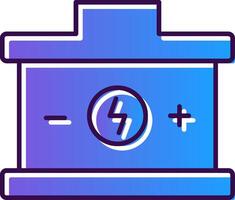 Battery Gradient Filled Icon vector