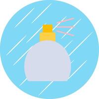 Perfume Bottle Flat Blue Circle Icon vector