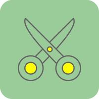 Scissors Filled Yellow Icon vector