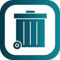 Refuse Glyph Gradient Round Corner Icon vector