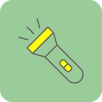 Torch Filled Yellow Icon vector