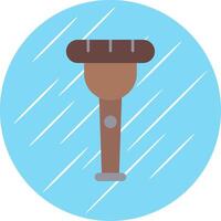 Wooden Leg Flat Blue Circle Icon vector