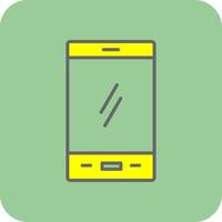 Phone Filled Yellow Icon vector