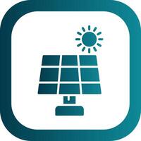 Solar Panel Glyph Gradient Round Corner Icon vector