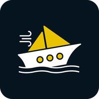 Shipwreck Glyph Two Color Icon vector