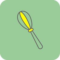 Whisk Filled Yellow Icon vector