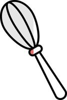 Whisk Filled Half Cut Icon vector