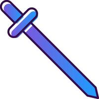 Saber Gradient Filled Icon vector