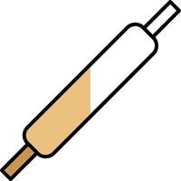 Rolling Pins Filled Half Cut Icon vector