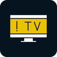 Tv Glyph Two Color Icon vector