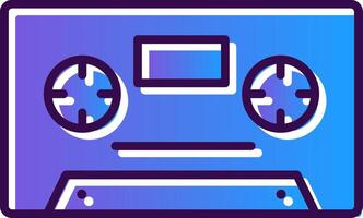 Cassette Gradient Filled Icon vector