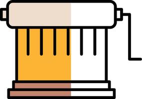 Pasta Machine Filled Half Cut Icon vector