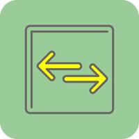 Opposite Arrow Filled Yellow Icon vector