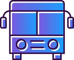 Bus Gradient Filled Icon vector