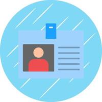 Id Card Flat Blue Circle Icon vector