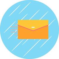 Mail Flat Blue Circle Icon vector