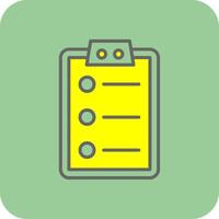 To Do List Filled Yellow Icon vector