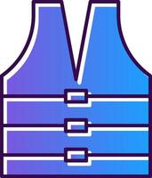 Life Jacket Gradient Filled Icon vector