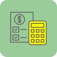 Budget Filled Yellow Icon vector