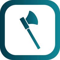 Axe Glyph Gradient Round Corner Icon vector