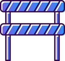 Road Block Gradient Filled Icon vector