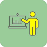 Presentation Filled Yellow Icon vector