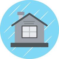 House Flat Blue Circle Icon vector