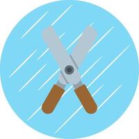 Grass Cutter Flat Blue Circle Icon vector