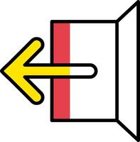 Logout Filled Half Cut Icon vector