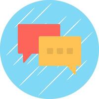 Chat Flat Blue Circle Icon vector