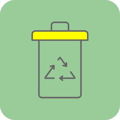 Garbage Filled Yellow Icon