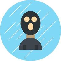 Balaclava Flat Blue Circle Icon vector