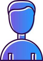 Person Gradient Filled Icon vector
