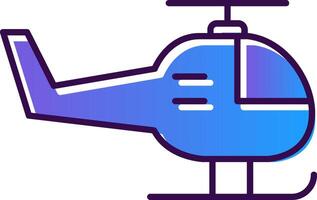 Helicopter Gradient Filled Icon vector