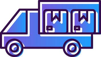Delivery Gradient Filled Icon vector