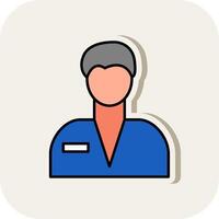 Postman Line Filled White Shadow Icon vector