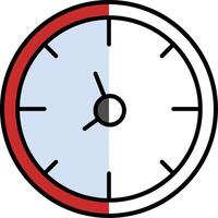 Time Filled Half Cut Icon vector