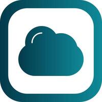 Cloud Glyph Gradient Round Corner Icon vector