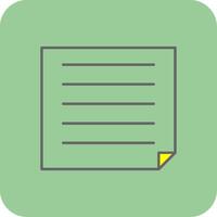 Post It Filled Yellow Icon vector