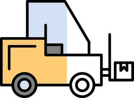 Forklift Filled Half Cut Icon vector